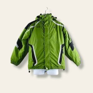 Spyder Boys Green‎ Thinsulate XTL Full Zip Hooded Windbreaker Jacket Size XL
